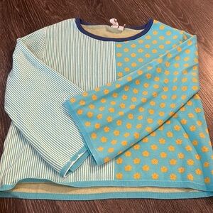 Anthropologie Sweaters Dolan By Anthropologie Striped And Floral Pullover